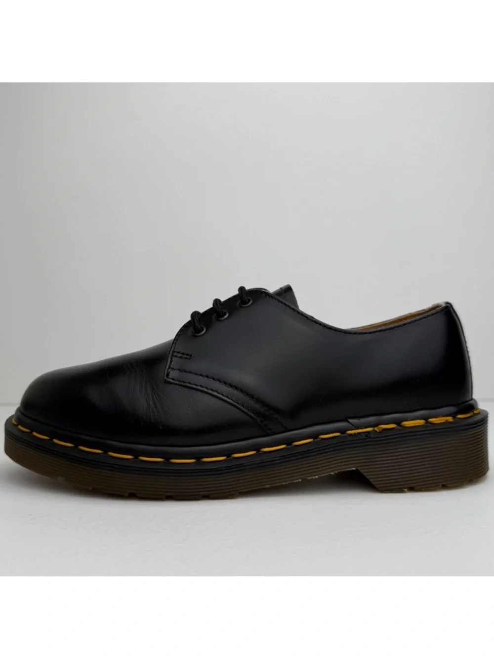 Vintage Dr. Martens England 1461 Black Smooth Leather MIE Oxfords UK 4 - Picture 5 of 16